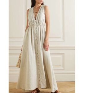 Joslin Melinda linen sleeveless Maxi Dress